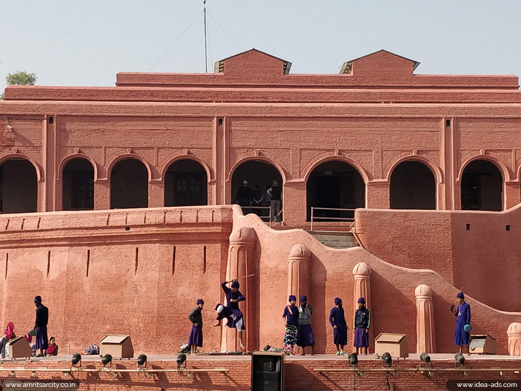 Fort walls at dusk