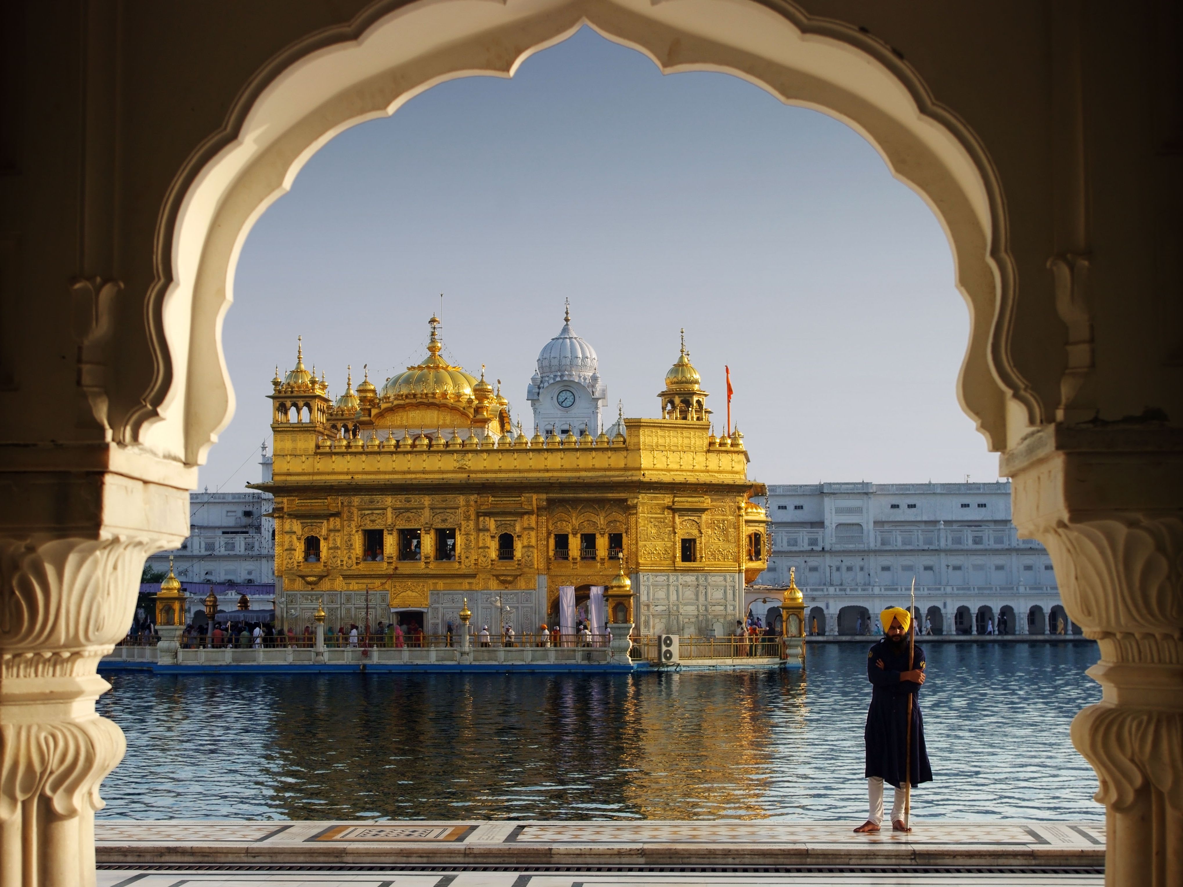 The Golden Temple, lit at night